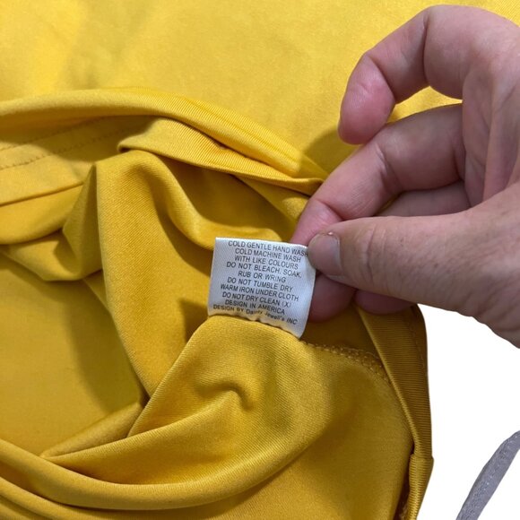 Dainty Jewells women's blouse L golden yellow ruffle sleeve layering top - Picture 3 of 6